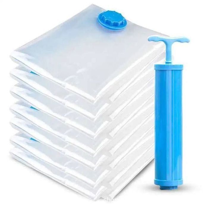 5 Sacs de stockage sous vide + Pompe