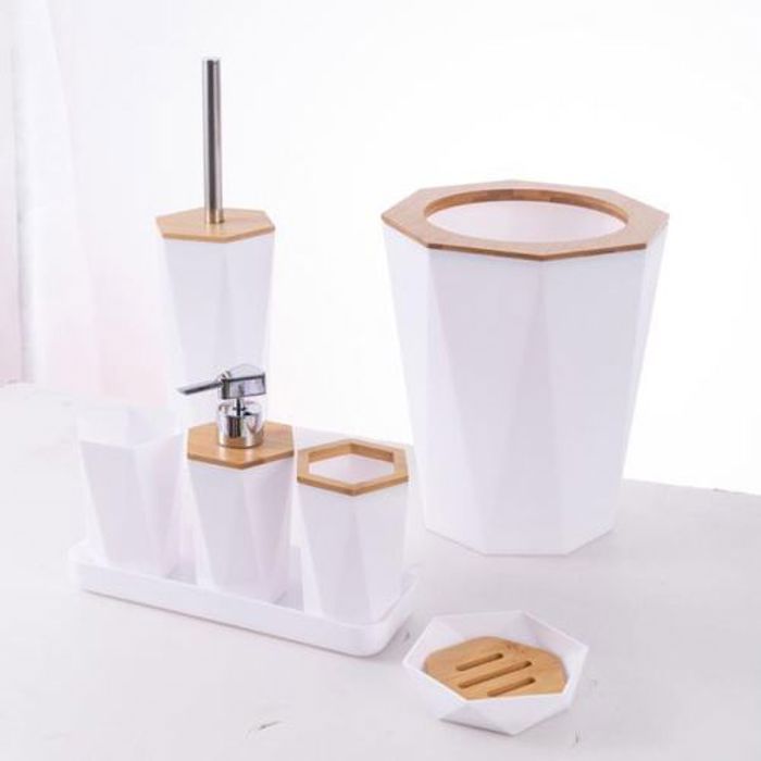 Hexagonale ensemble d'accessoires de salle de bain 6 PCS porte