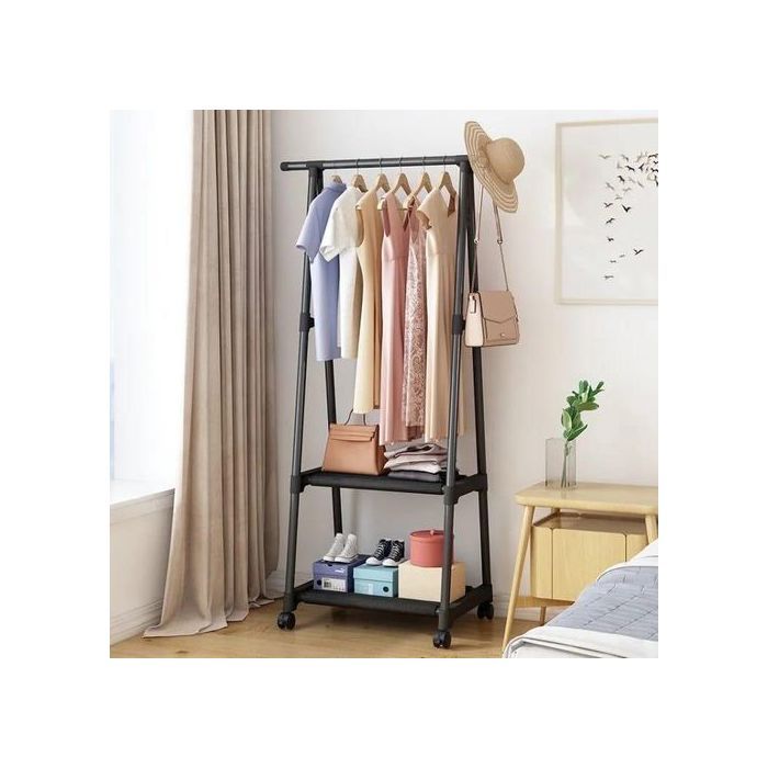Porte-vêtements amovible de chambre à coucher avec roulettes
