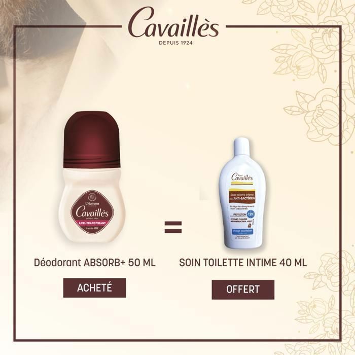 Rogé Cavaillès - Déodorant ANTI-TRANS ABSORB+ SOIN RÉGULATEUR HOMME ROLL ON 50ml