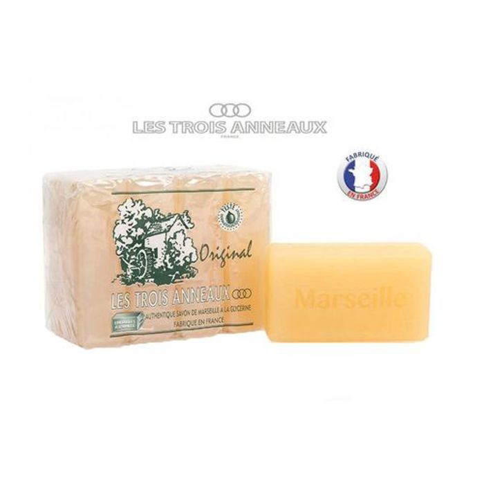 SAVON DE MARSEILLE TROIS ANNEAUX FABRIQUE EN FRANCE 4x100gr