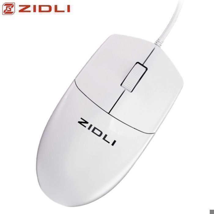 ZIDLI Souris mécanique USB filaire M20  Pour ordinateur PC portable blanc