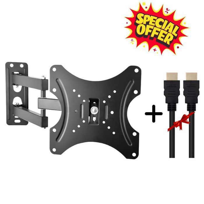 Support TV  Mobile compatible avec les écrans de 17 à 42 pouces (17''-42'') + Cable HDMI Offre