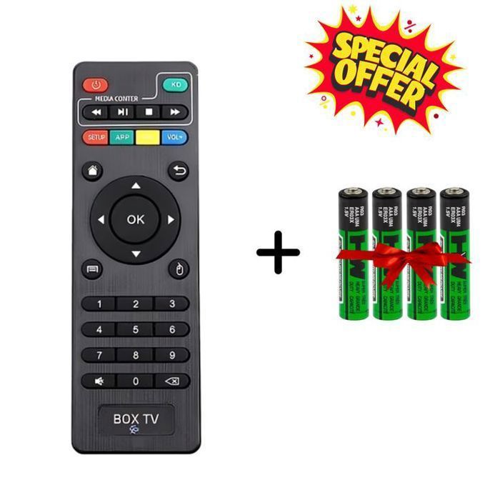 Télécommande Universelle pour Android TV-box + 4 Piles Gratuit