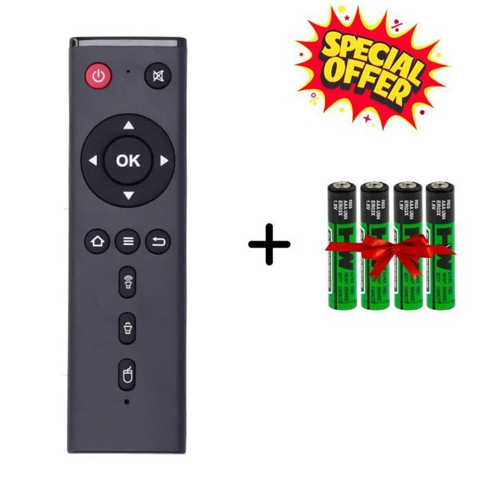 Télécommande Tv Universelle pour Android TV-box + 4 Piles Gratuit