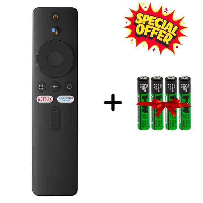 Télécommande  de Remplacement pour Xiaomi Mi TV Stick et Mi Box 4S 4K + 4 Piles Gratuit