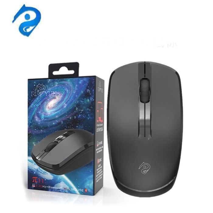 RIYUE - Souris Bluetooth – Double connectivité sans fil 2,4 GHz - Bluetooth v5.0 – Noir
