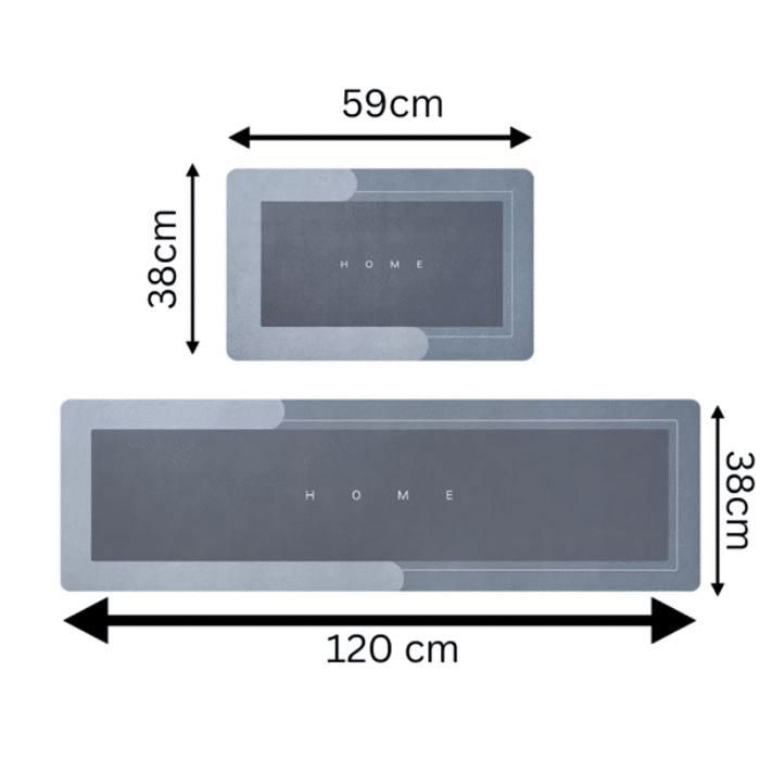 Lot de 2 tapis de cuisine absorbants