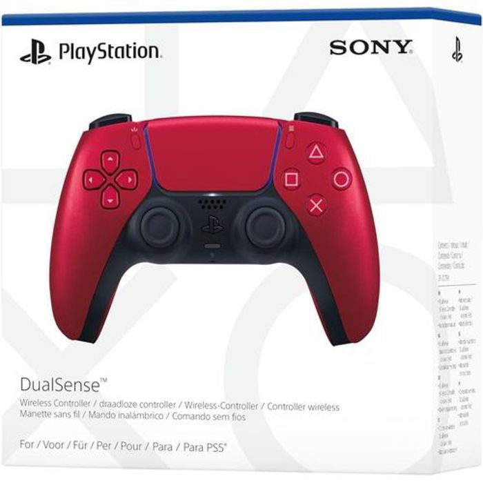 Manette PS5 - Sony - DualSense - Volcanic Red - Retour haptique - Gâchettes adaptatives