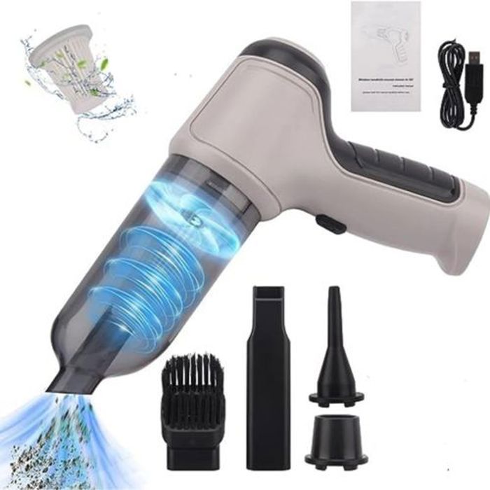 Mini Aspirateur Portable 3 en 1 : Nettoyage Automatique et Soufflage d'Air pour Voiture et Maison