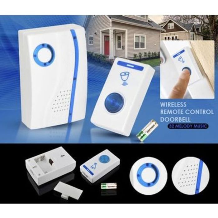 Sonnette intelligente  + Bouton poussoir pour bureau, domicile (32MUSIC)