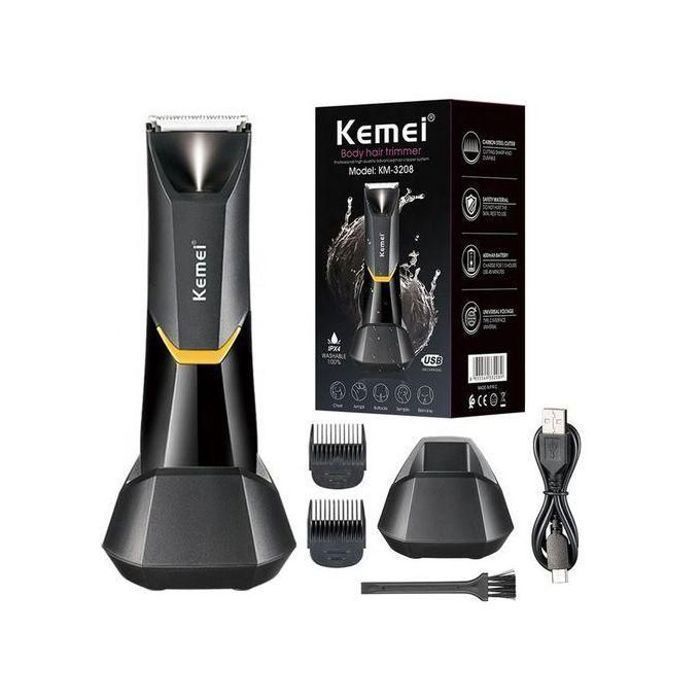 Tondeuse électrique - KEMEI - KM-3208 - Étanche - Charge USB - Autonomie 45 min