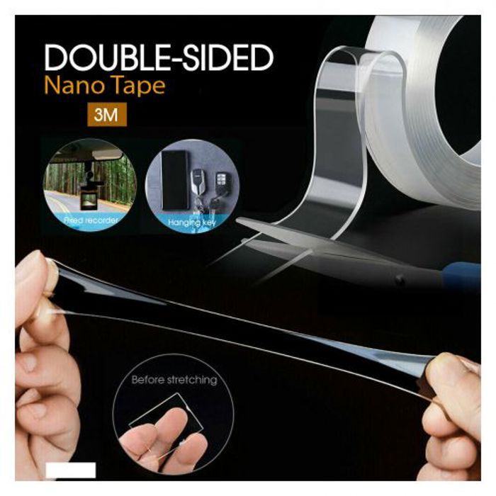 Ruban adhésif Double face Nano sans Trace, Invisible gel Anti-Slip, 3 metre