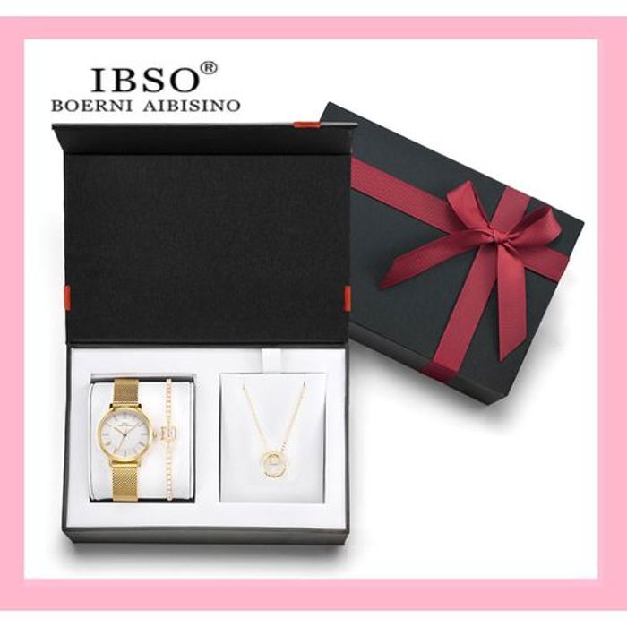 Coffret cadeau Ensemble (3 Piéces ) pour femme prestigieux (Couleur Or)