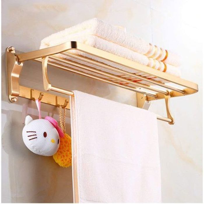Basta Porte-serviettes de salle de bain en acier inoxydable, Gold