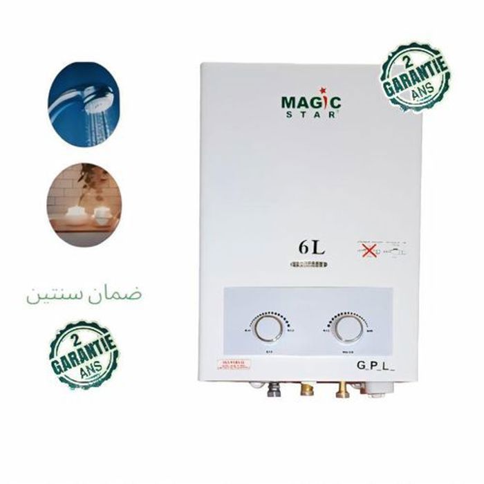 Magic Star Chauffe-eau à gaz automatique 6L pour excellente expérience utilisateur