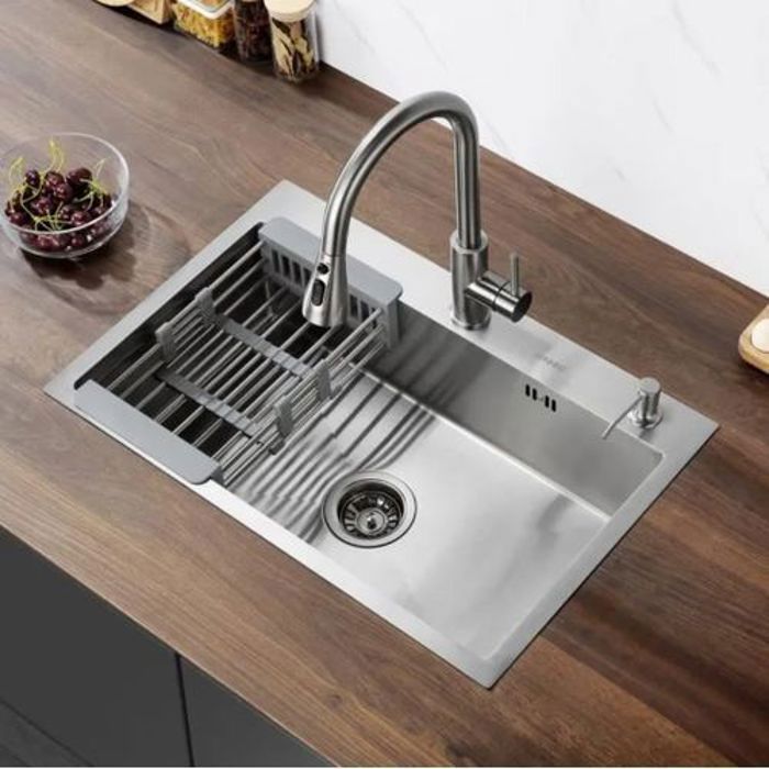 Évier de cuisine - Haute Qualité - Inox 304 - 50x40 cm - Design contemporain - Double vasque