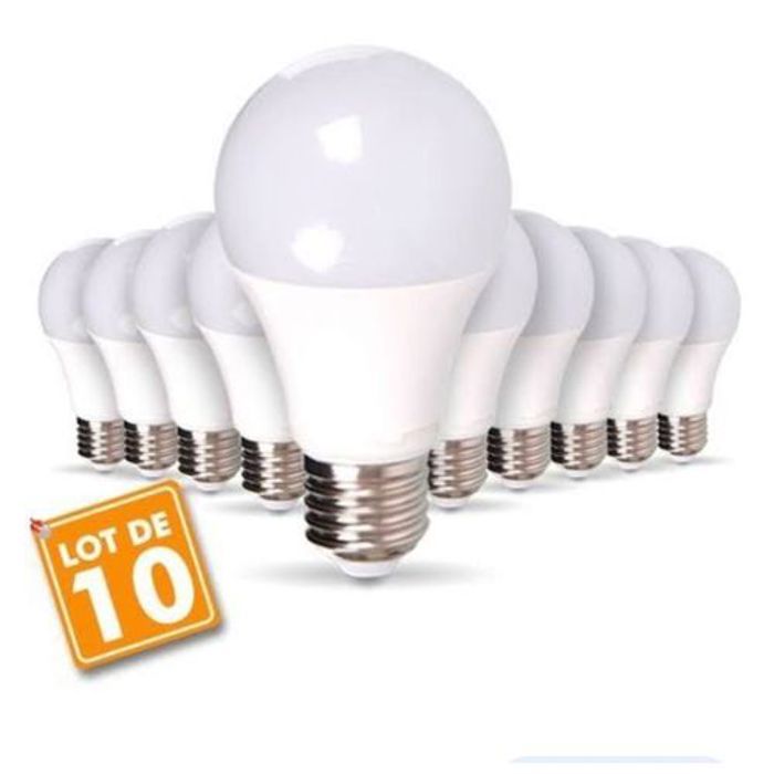 10 Pièces,Lampe économique,LED 9w,85% économies d'énergie,E27