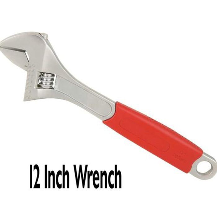 Clé à molette - Professionnelle - 12" 30 cm - Ajustement Rapide - Grande Ouverture - Acier Chrome Vanadium