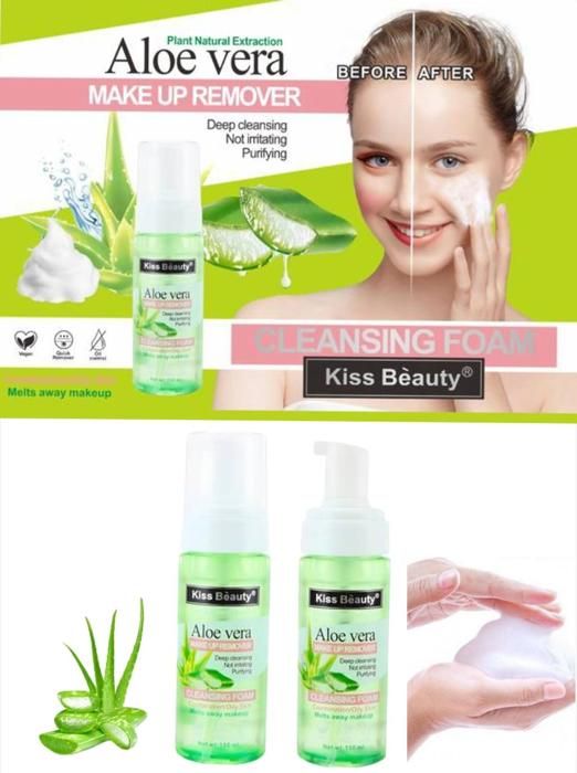 Nettoyant et démaquillants visage.Mousse nettoyant à l’aloe vera .