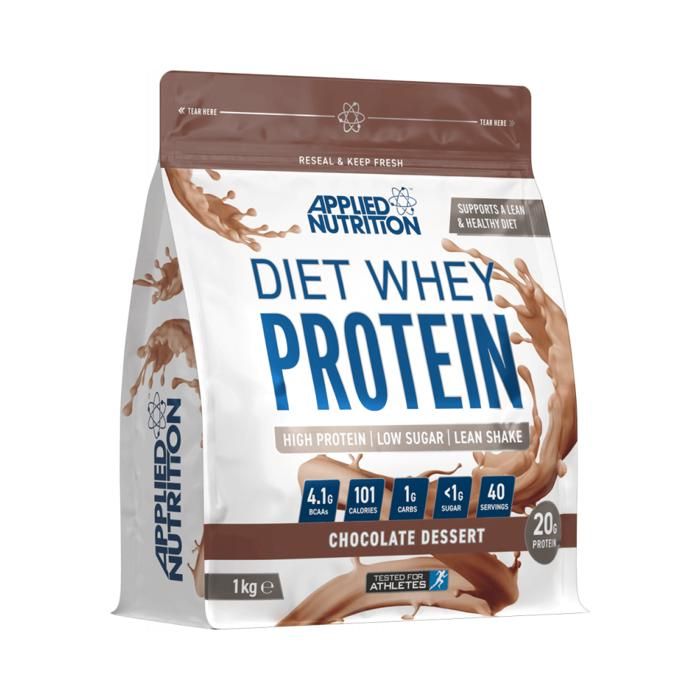 Diet Whey 1000g Chocolat Dessert Applied Nutrition Proteine