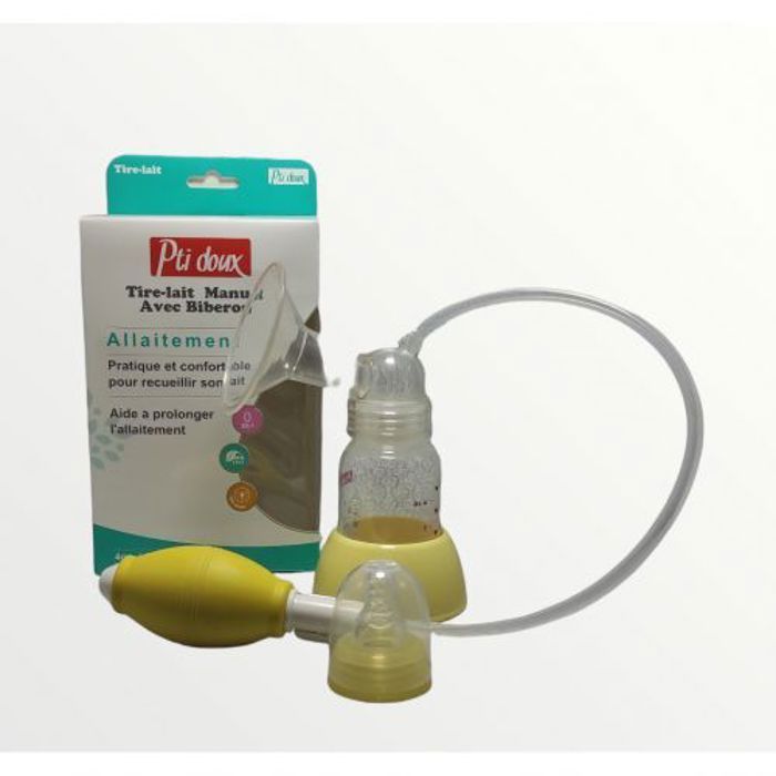 Tire Lait Manuel avec Biberon Jaune Très Haute Qualité