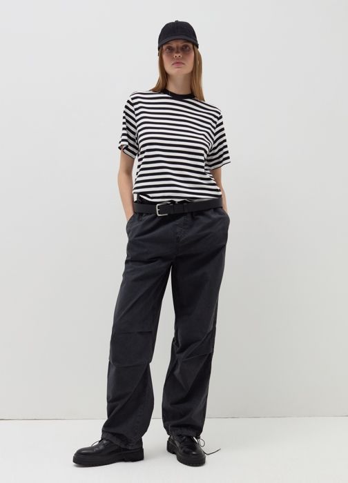 Relaxed-fit T-shirt in cotton - White/Black