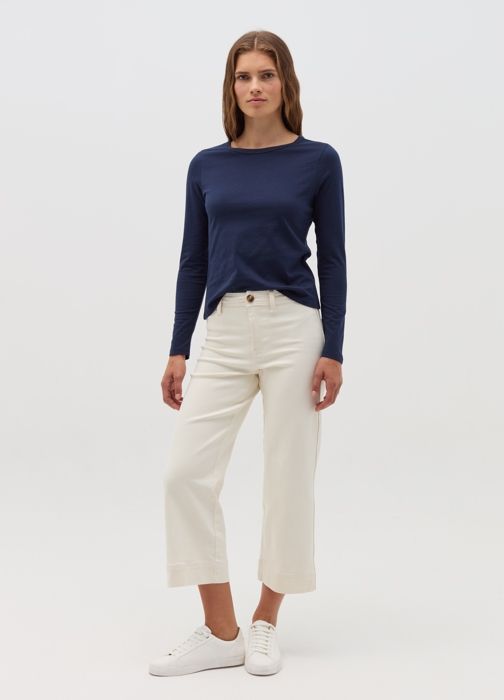 Long-sleeved T-shirt in cotton - Dark Blue