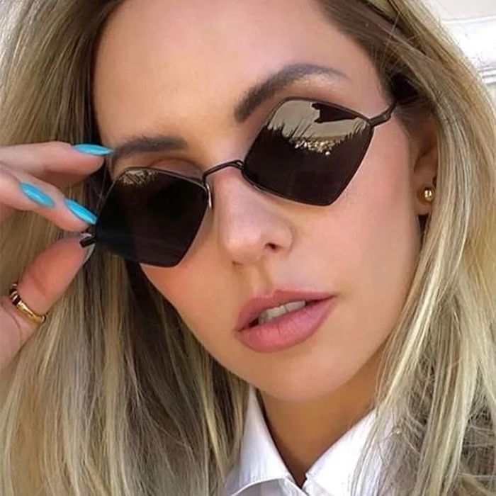 Lunettes de Soleil Rétro Quadrilatère en métal de Luxe protection - UV400