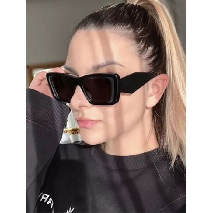 Lunettes de soleil Carrés style rétro  pour femmes tendance Noir - FOR LADY'S