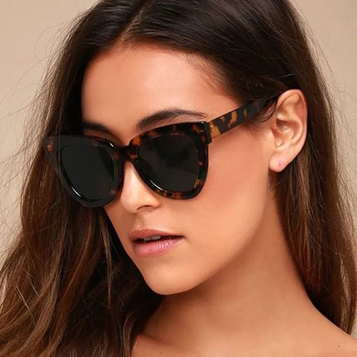Lunettes de soleil Oeil de chat léopard luxueuse Femmes Vintage protection UV400