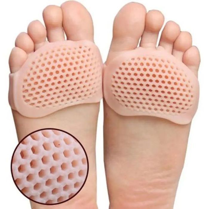 Lot de 2 Coussinets en Silicone Antidérapants – Soulagement de la Douleur de l’Avant-Pied pour Femmes