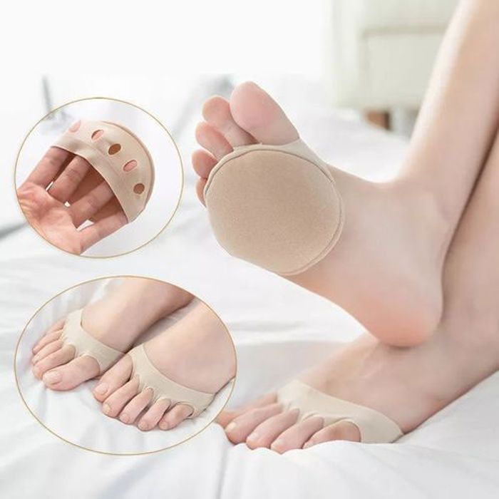 2pcs coussinets intérieure antidérapante pour femmes,  coussins de soulagement de la douleur d'avant de pieds, demi semelle