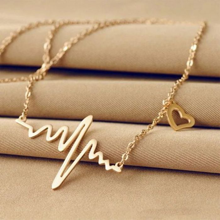 Collier - GENERIC - Cœur en cardiogramme - Argent - Femme - Mode luxe