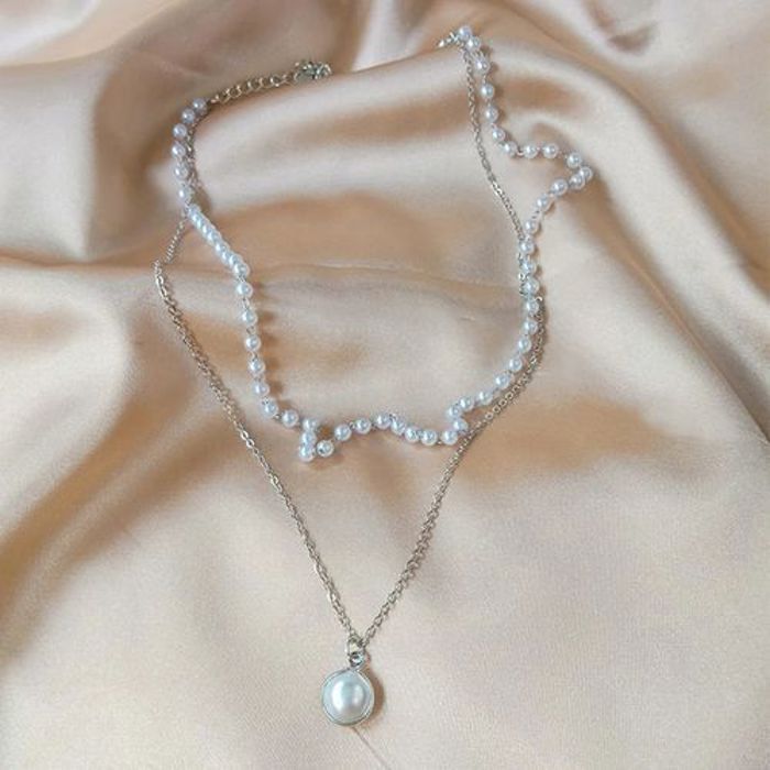 Collier en perles - GENERIC - Argenté - Bijoux de luxe - Pour femme - Adulte