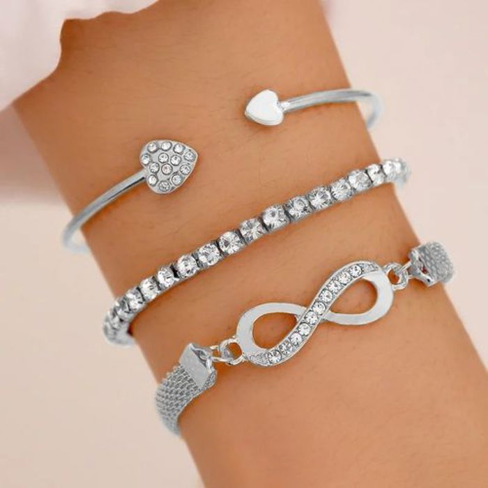 Ensemble de bracelet porte bonheur créatif en 3 pièces bijoux  pour femmes