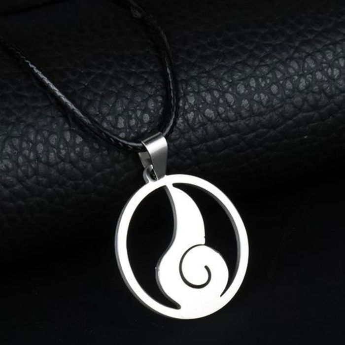 Colier NARUTO Uzumaki Hyuga Hinata acier boucle pendentif corde chaîne manga