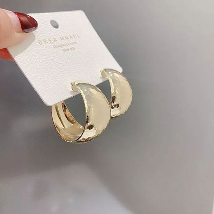 boucles d'oreilles créoles à ouverture large doré bijoux pour femmes