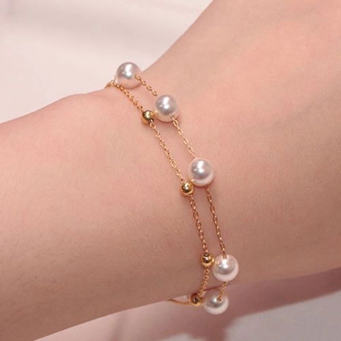 Bracelet avec breloque en perles élégant