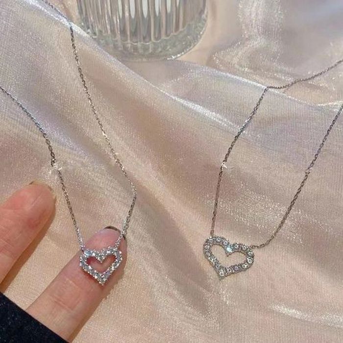 Collier Pendentif - GENERIC - Cœur Brillant - Argent - Mode Coréenne - Cadeau Anniversaire