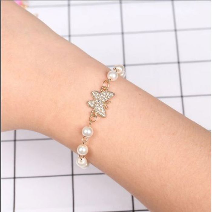 Bracelet en forme Papillon en perles élégant bijoux pour femmes tendance 2023