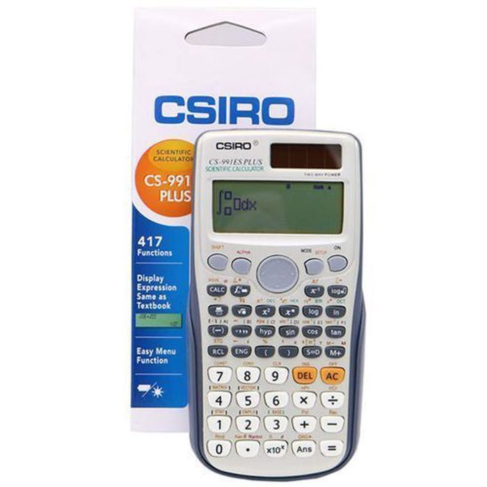 Calculatrice Scientifique - CSIRO - Modèle avec Affichage Naturel - Couleur Gris - Protection Boîtier