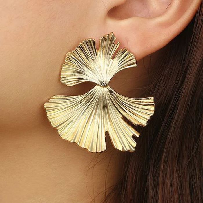Boucles d'Oreilles goutte en forme de cuir chevelu Ginko Blioba bijoux  femmes