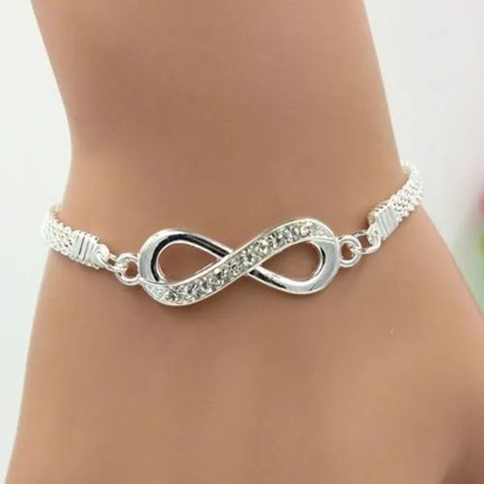 Bracelet infini en strass créatif de luxe bijoux  pour femmes