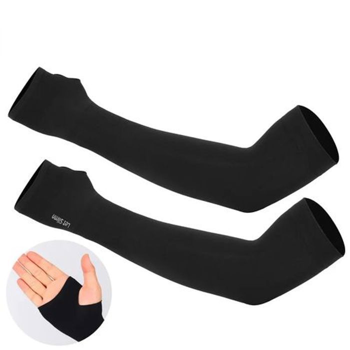 Manches de Protection Solaire - GENERIC - Noir - Respirantes - Confortables - Multisport