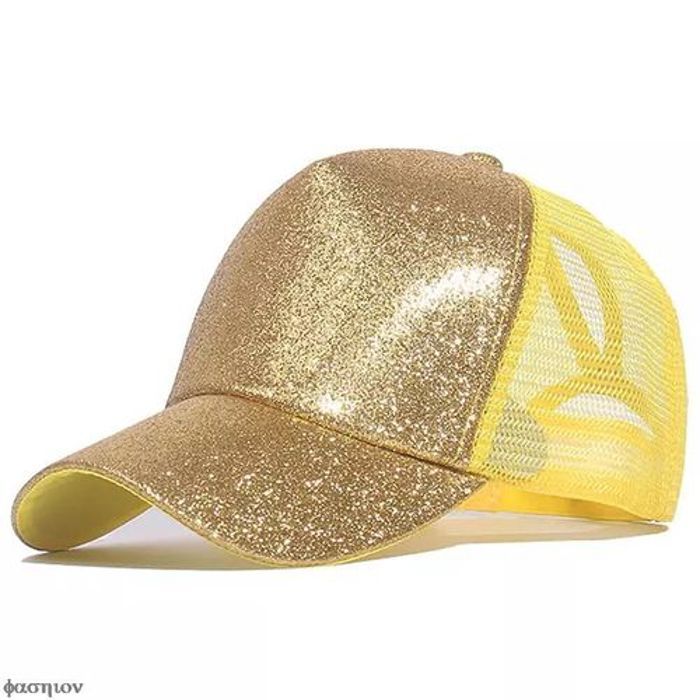 Casquette de Baseball - GENERIC - Queue de Cheval - Paillettes - Coton - Taille Unique