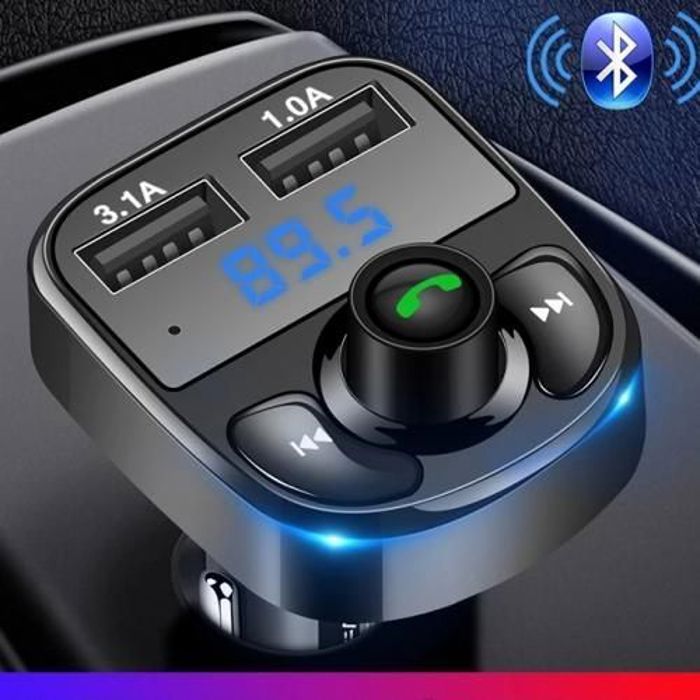 Transmetteur FM de voiture Bluetooth lecteur MP3 avec charge rapide