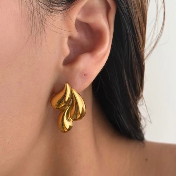 Boucles d'oreilles gouttes d'eau géométrique bijoux minimalistes pour femmes