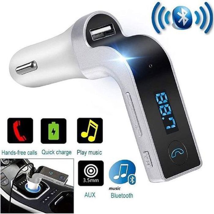 Car G7 Kit Transmetteur FM de voiture Bluetooth / Lecteur Musique MP3 SD USB