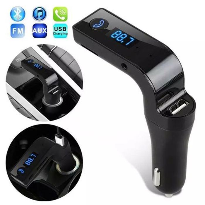Car G7 Kit Transmetteur FM de voiture Bluetooth, Lecteur Musique MP3 SD USB, Chargeur